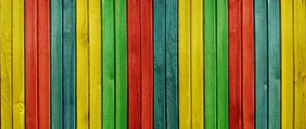 Colorful wooden wall — Stock Photo, Image