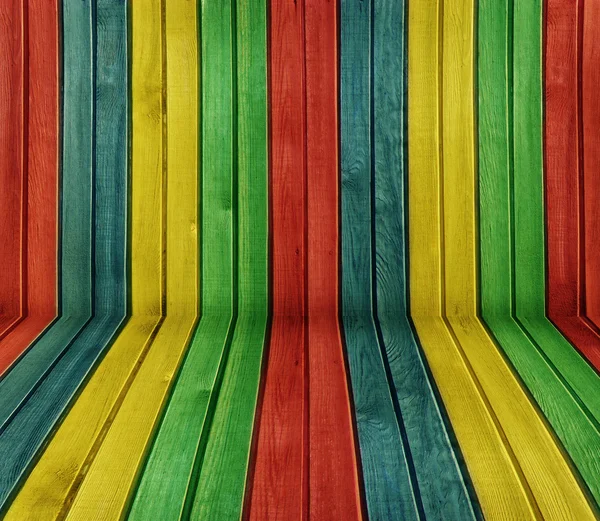 Kolorowy drewniany pokój — Zdjęcie stockowe
