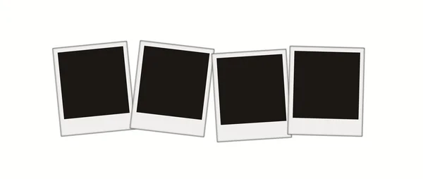Négy üres fotók, elszigetelt, felett fehér — Stock Fotó