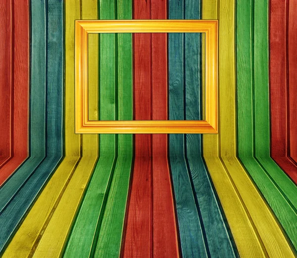 Interior de madeira colorido — Fotografia de Stock