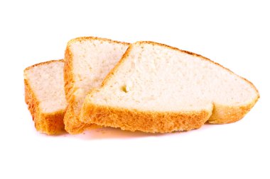 Three pieces of white bread clipart