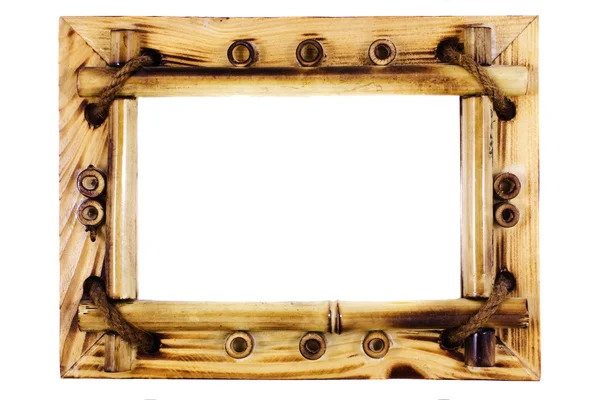Красивая винтажная рамка из бамбука — стоковое фото
