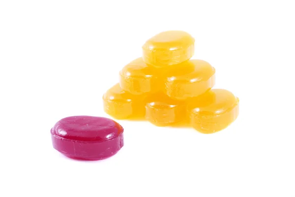 Красные и желтые конфеты — стоковое фото