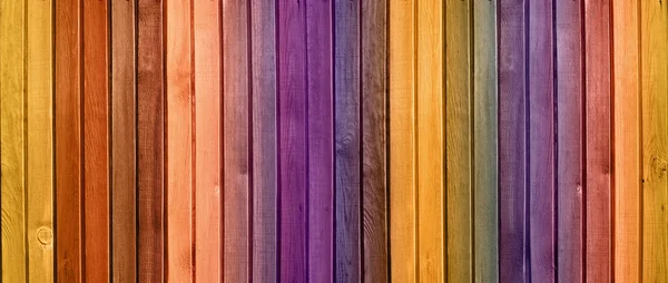 다채로운 나무 벽 — 스톡 사진