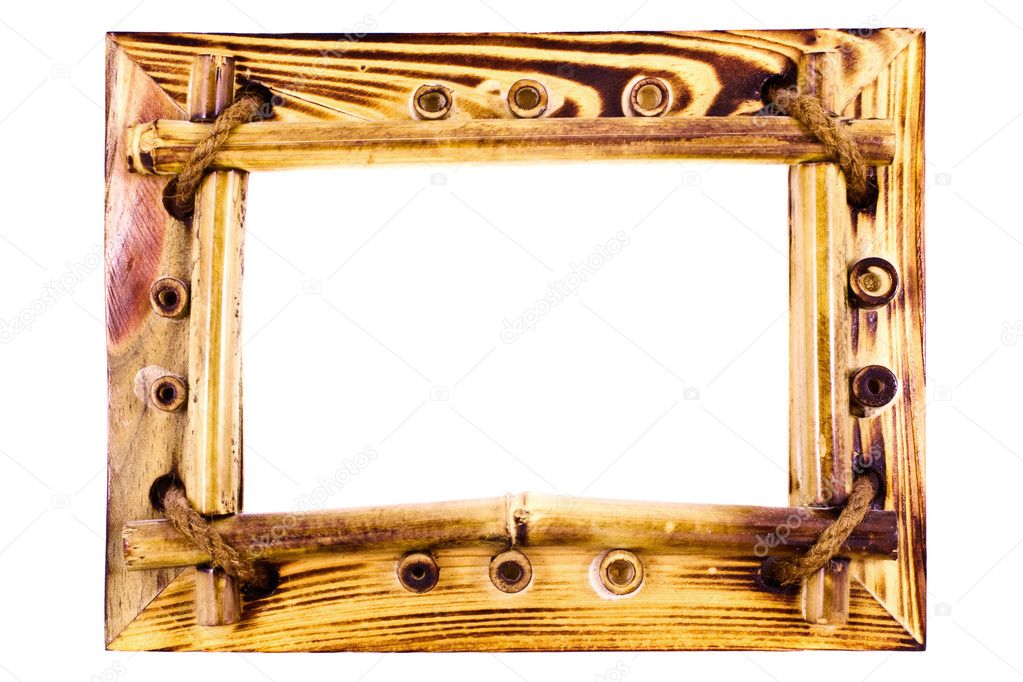 Vintage wooden bamboo frame