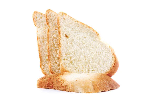 Cztery kawałki chleba białego — Zdjęcie stockowe