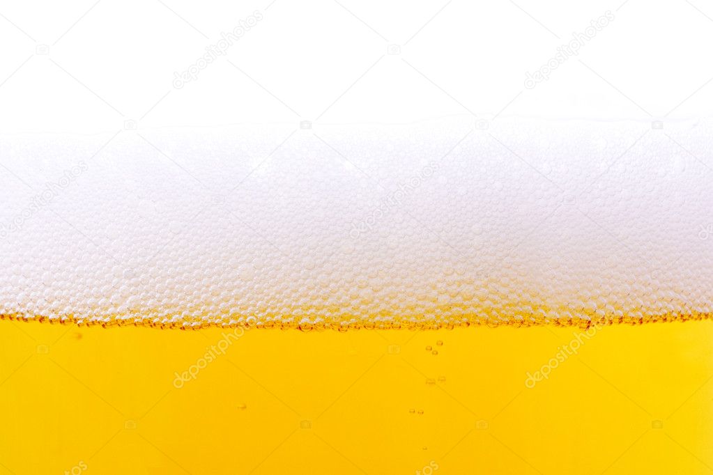 Beer with a bubbles background