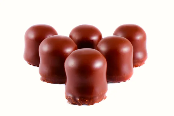 Coockies de chocolate isolado sobre branco — Fotografia de Stock