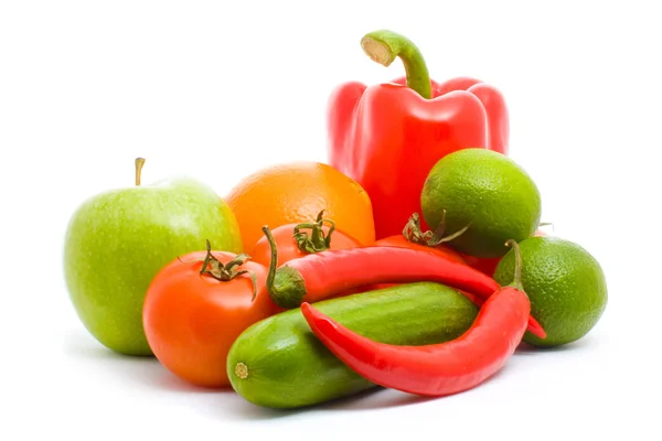 Obst und Gemüse isoliert — Stockfoto