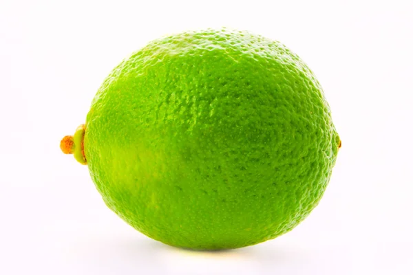 Fresh green lime isolated over white — Stock Photo, Image