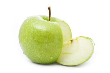 Juicy green apple clipart