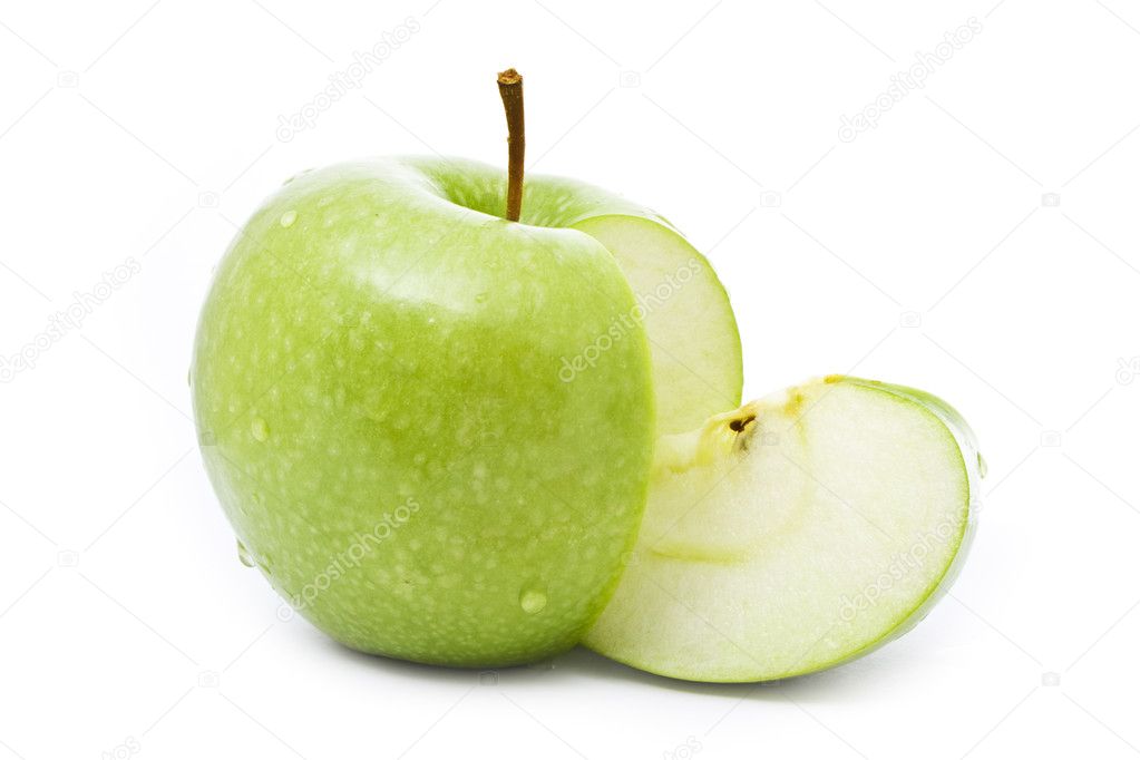 Juicy green apple