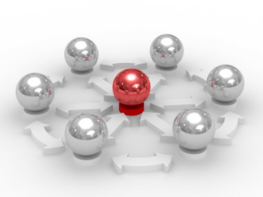 Conceptual image of teamwork clipart