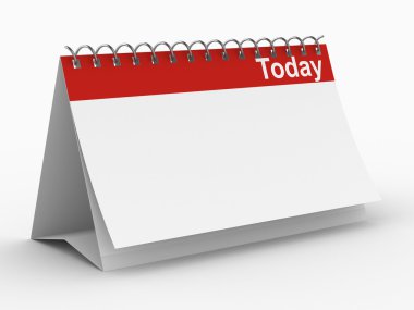 Calendar for today on white background. clipart