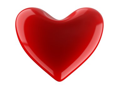 Isolated heart on white background clipart