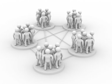 Conceptual image of teamwork clipart