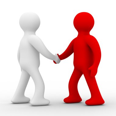 Handshake. Meeting two businessmen clipart