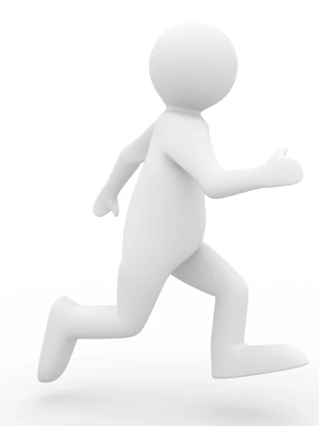 Running person on white background — Stock Photo, Image