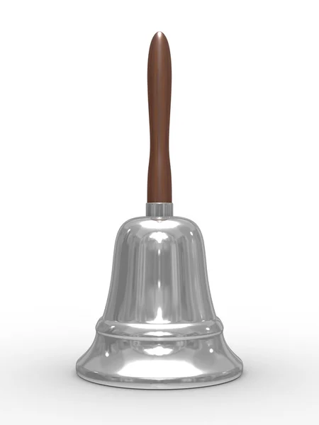 Ręcznie dzwon na białym tle — Zdjęcie stockowe