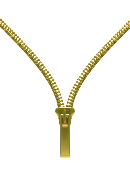 Zipper on a white background — Stock Photo, Image