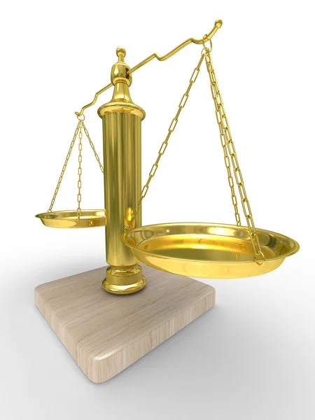 stock image Scales justice on a white background