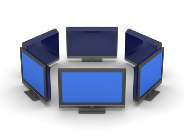 TV on white background. clipart