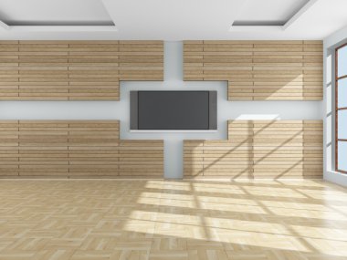 Interior of a living room. 3D image. clipart