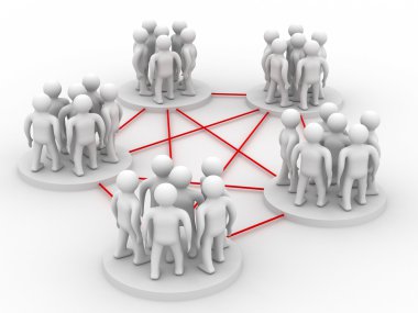 Conceptual image of teamwork clipart