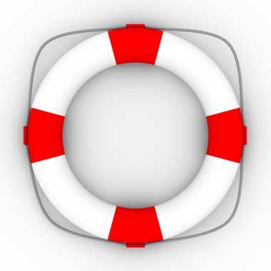 Lifebuoy on a white background. Isolated clipart