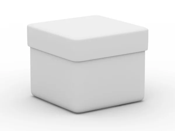 Geschlossene Schachtel auf weißem Hintergrund. isoliert — Stockfoto