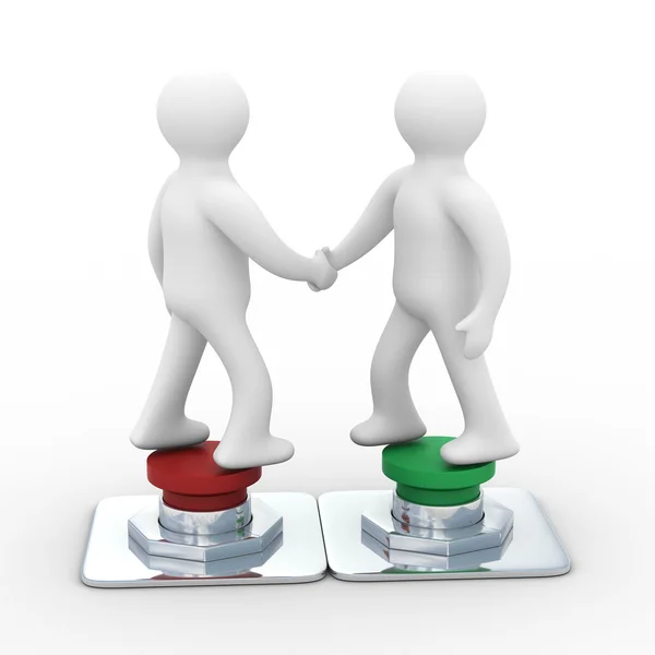 Handshake. Meeting two businessmen — Zdjęcie stockowe
