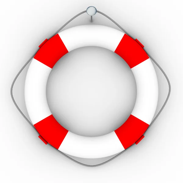 白い背景に救命浮輪 — ストック写真