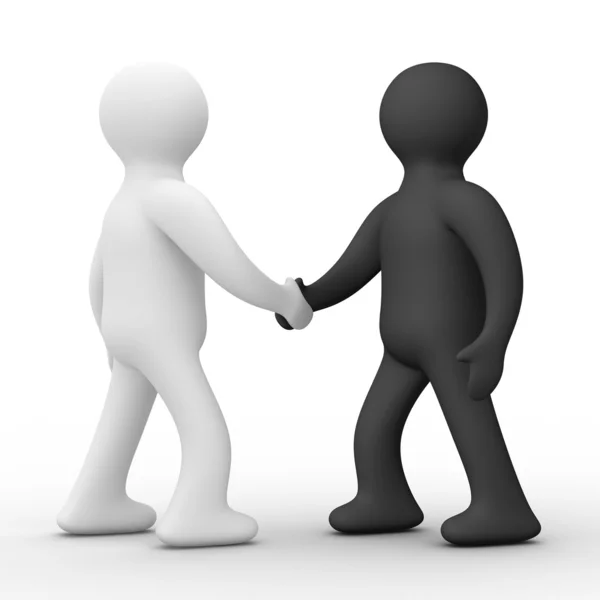 Handshake. Meeting two businessmen Stock Photo