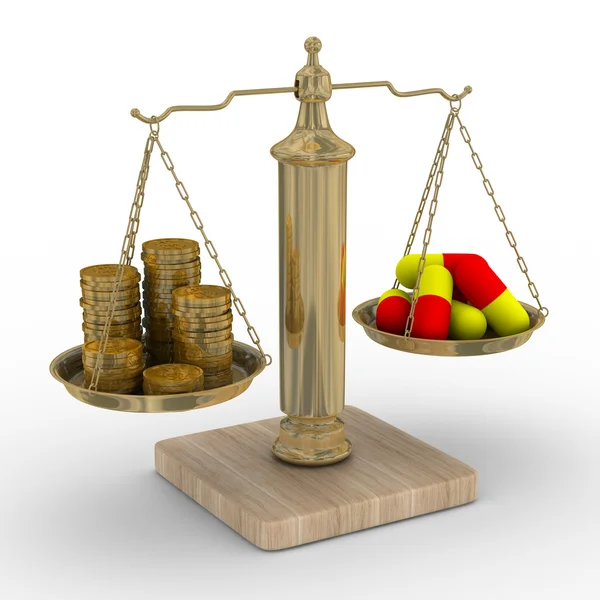 Medicina a pagamento. Costo del trattamento — Foto Stock