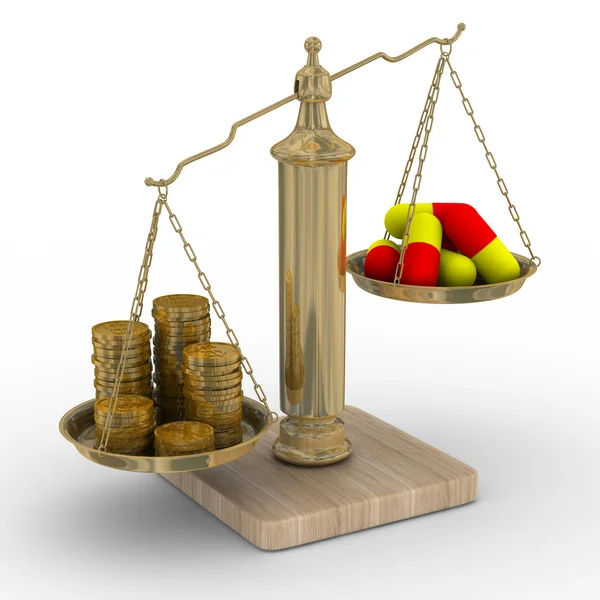 Betaalde geneeskunde. kosten van de behandeling — Stockfoto