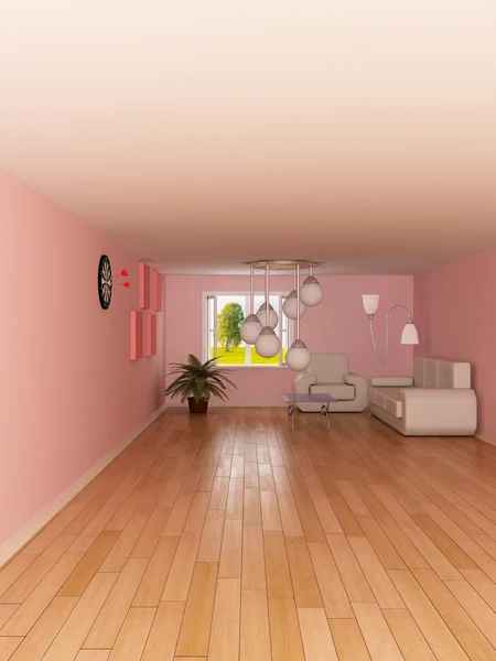 Intérieur d'un salon. Image 3D . — Photo