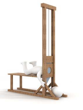 Guillotine on a white background clipart