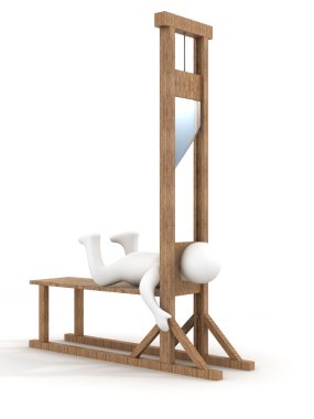 Guillotine on a white background clipart