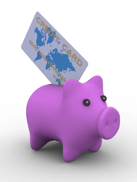 Pig a coin box. Isolated 3D image — Stock Photo, Image