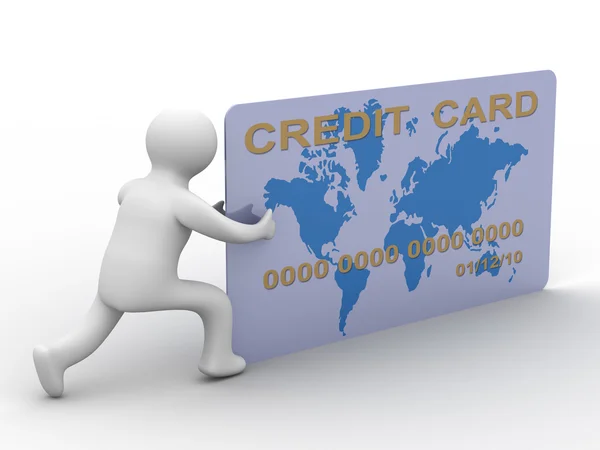 Affärsman med kreditkort — Stockfoto