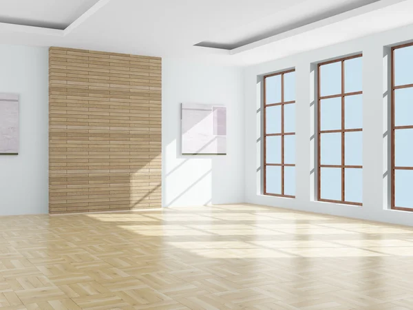 Prázdná místnost. 3D obrázek — Stock fotografie
