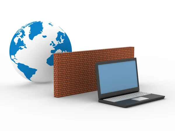 Protected global network the Internet. — Stock Photo, Image