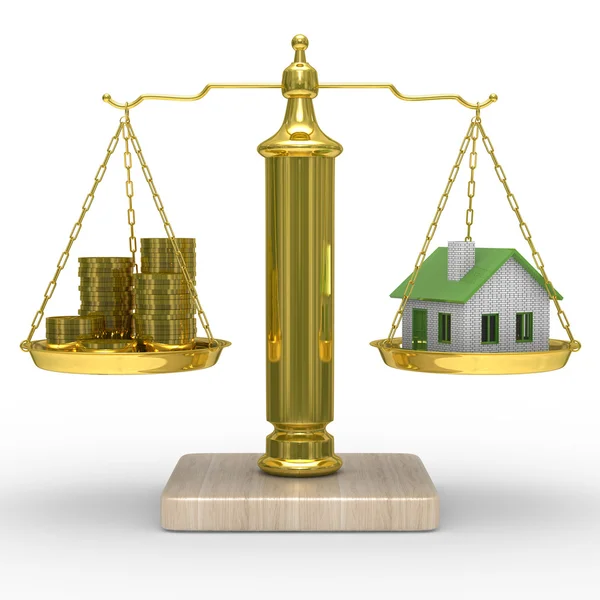 Dom i nagrody pieniężne na skale — Zdjęcie stockowe