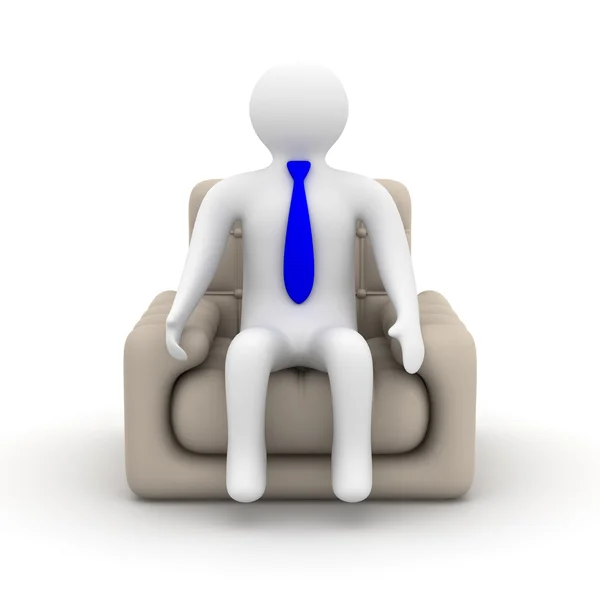 Επιχειρηματία που κάθεται σε μια πολυθρόνα — Φωτογραφία Αρχείου
