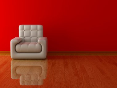 Interior of a living room. 3D image. clipart