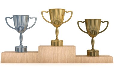 Cups for winners of competitions clipart