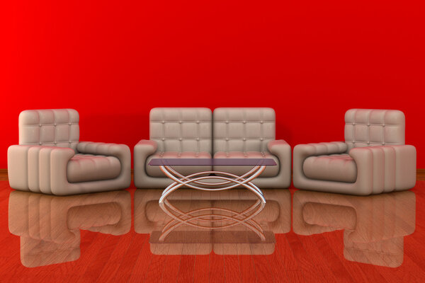 Интерьер гостиной. 3D изображение
.