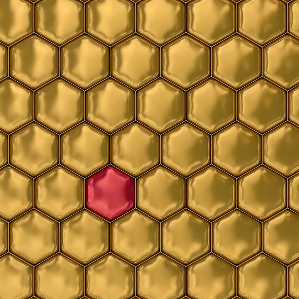 Hřeben medu. 3D obrázek — Stock fotografie