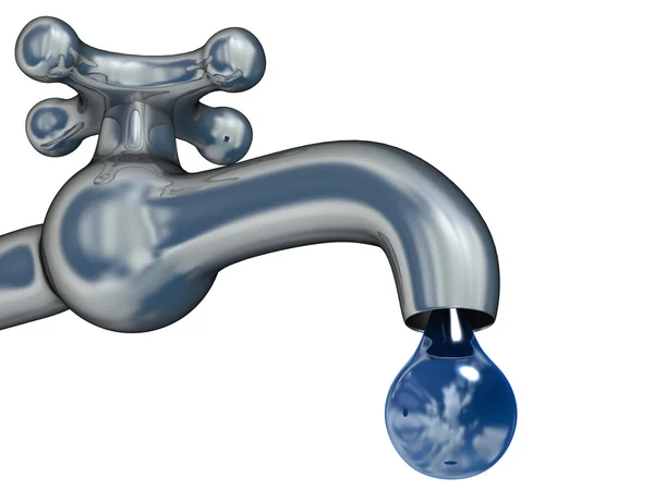 Víz készletek a földön. 3D-s kép. — Stock Fotó