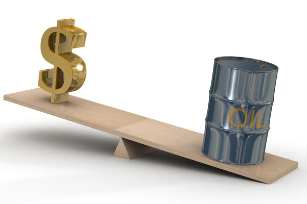 Náklady na zásoby ropy. 3D obrázek. — Stock fotografie
